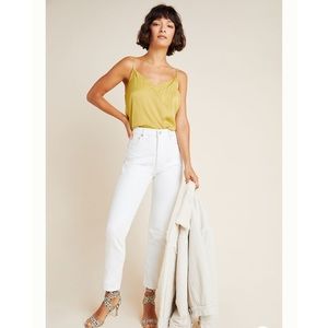 AGOLDE NICO HIGH RISE SLIM JEANS IN WHITE
